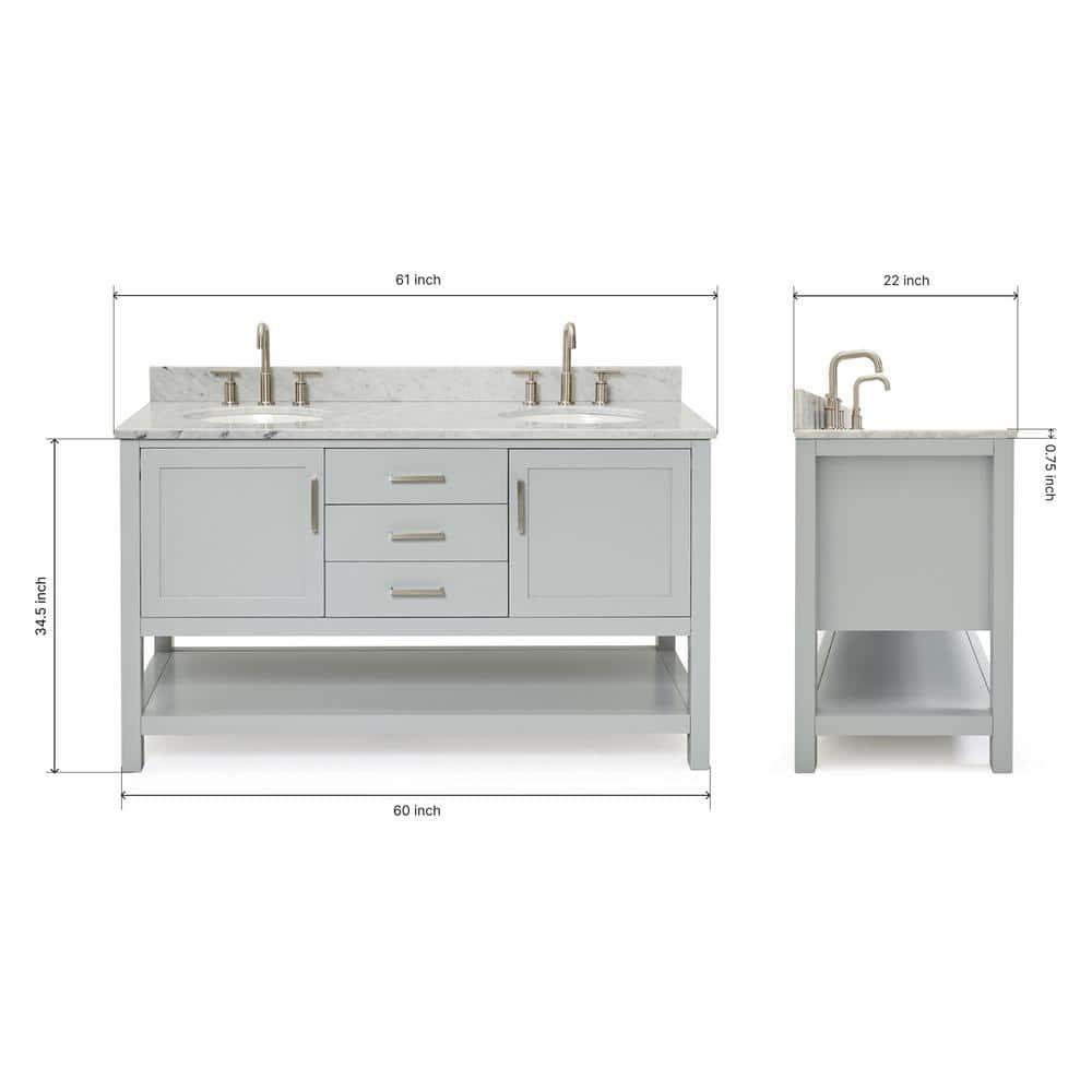 Ariel Bath Bayhill 61" Double Bathroom Vanity Set | Perigold