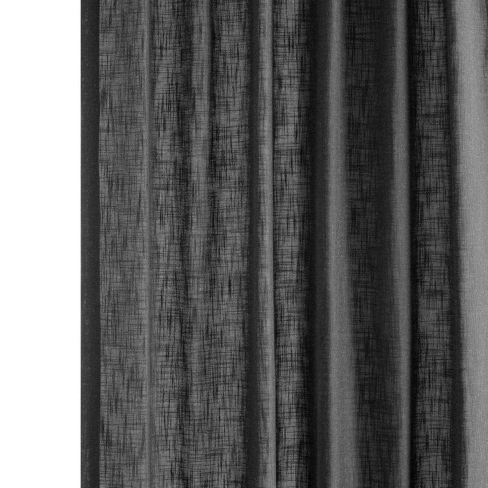 Half Price Drapes FHLCH-VET13195-84 Slate Heavy Faux Linen Curtain, 50 x 84, Grey