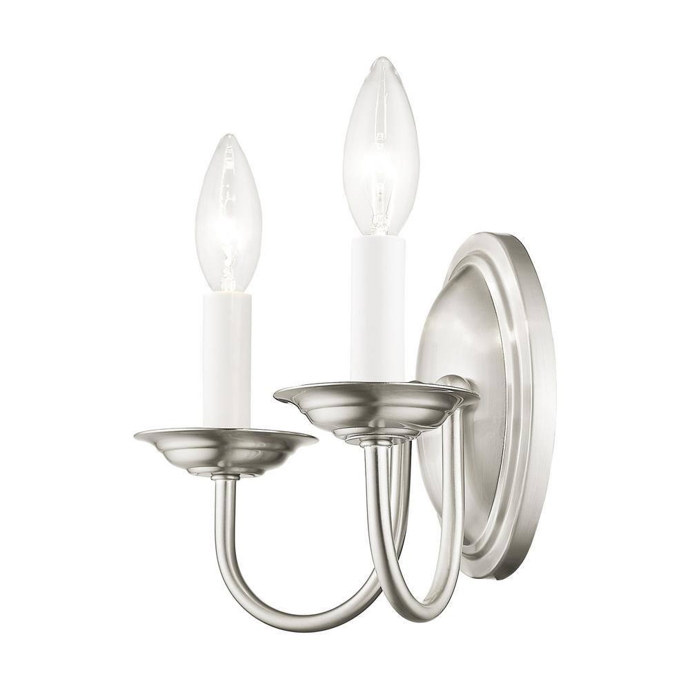 Livex Lighting Home Basics 2 - Light Wall Light in  Brushed Nickel