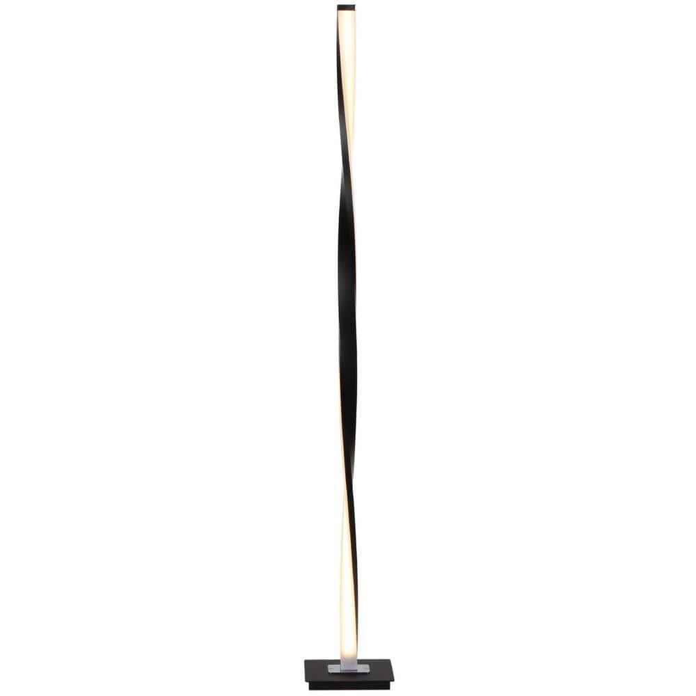 Brightech Helix 48 in. Industrial LED Floor Lamp with Built-In 3-Way Dimmer