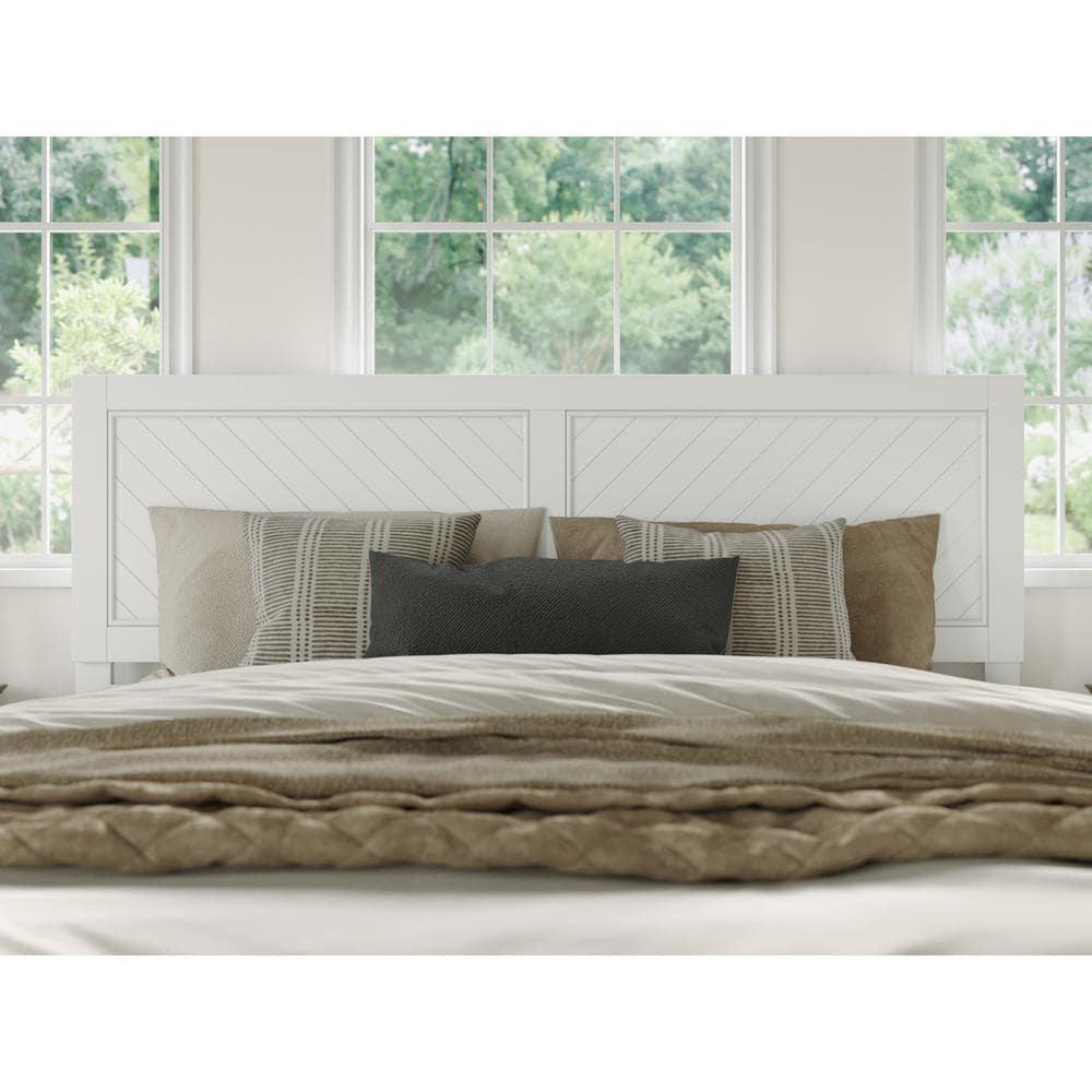 AFI Canyon White Solid Wood Platform Bed with Matching Footboard & Storage Drawers, King