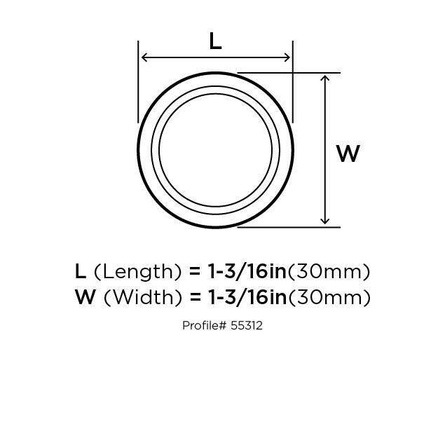 Highland Ridge 1 3/16" Diameter Mushroom Knob