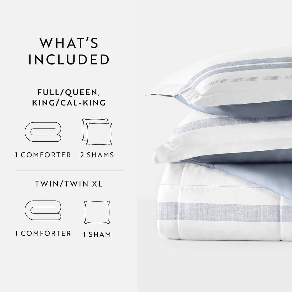 Becky Cameron Contemporary Coastal Stripe Down-Alternative Lightweight Comforter Set