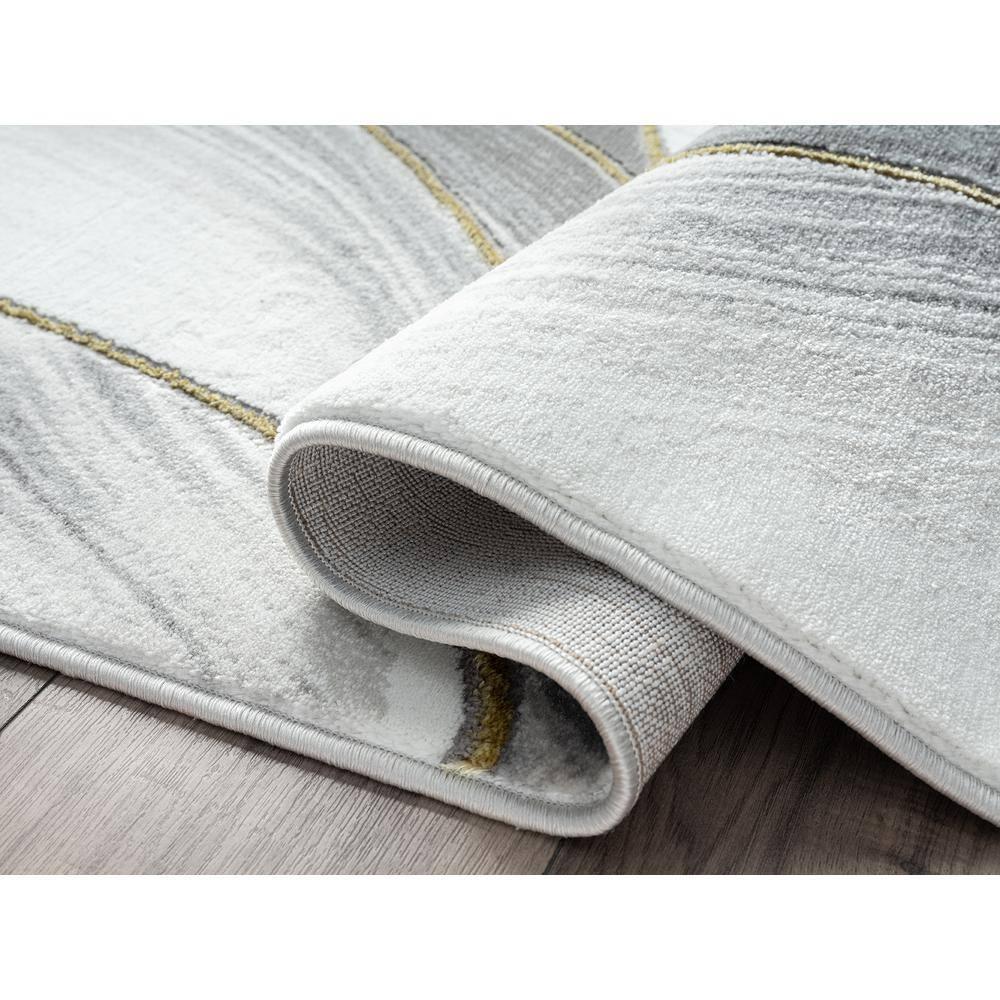 Abani Luna Collection Area Rug Mid Century Modern Bedroom Living Room Decor Floor Rug 6 x 9 Grey