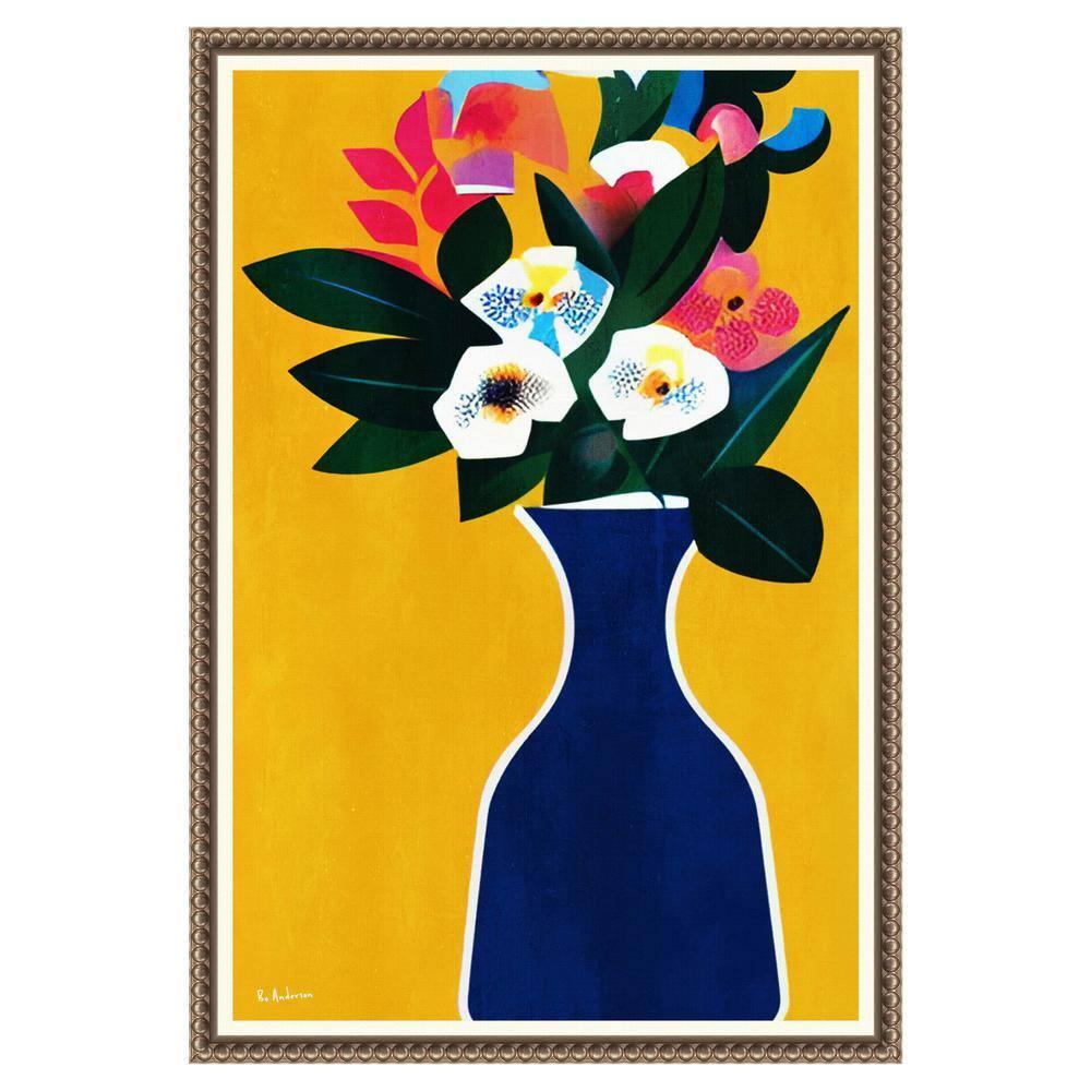 Amanti Art Sunshine Flowers by Bo Anderson Canvas Wall Art Print Framed 16 x 23-in.