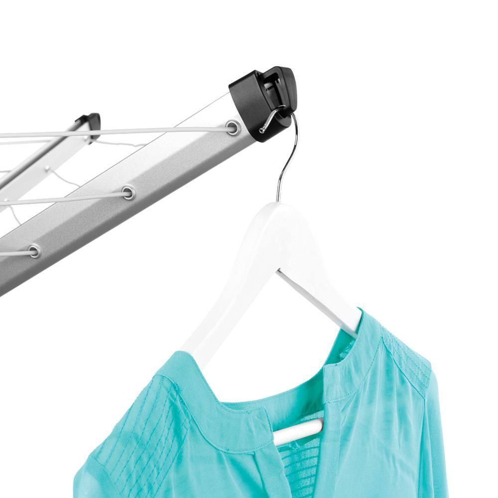 Brabantia Matt Steel Wall-Mounted Retractable Clothesline with Storage Box
