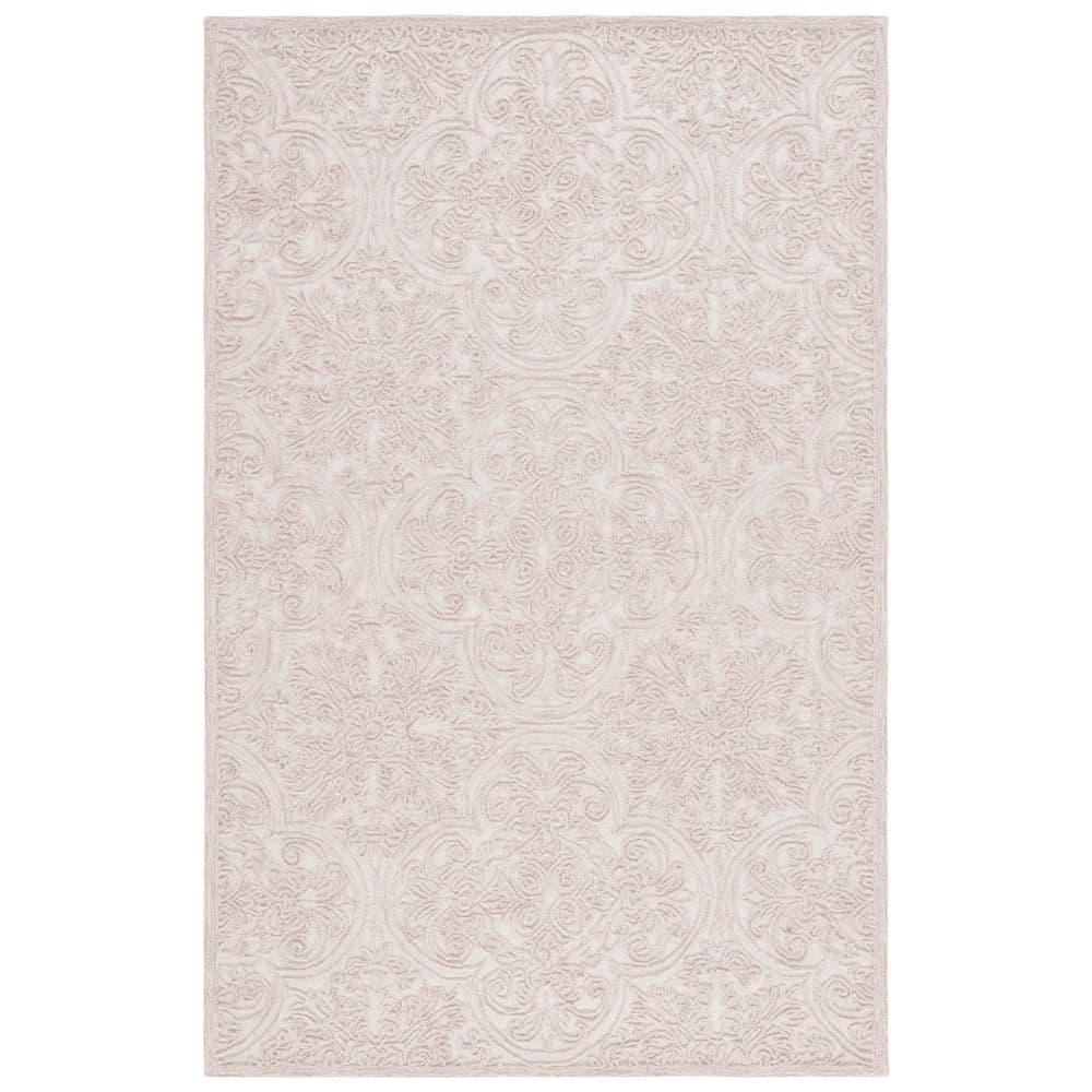 Martha Stewart Trace - MSR3511 - Indoor Hand Tufted Area Rugs - Ivory/Pink - 6'x9'