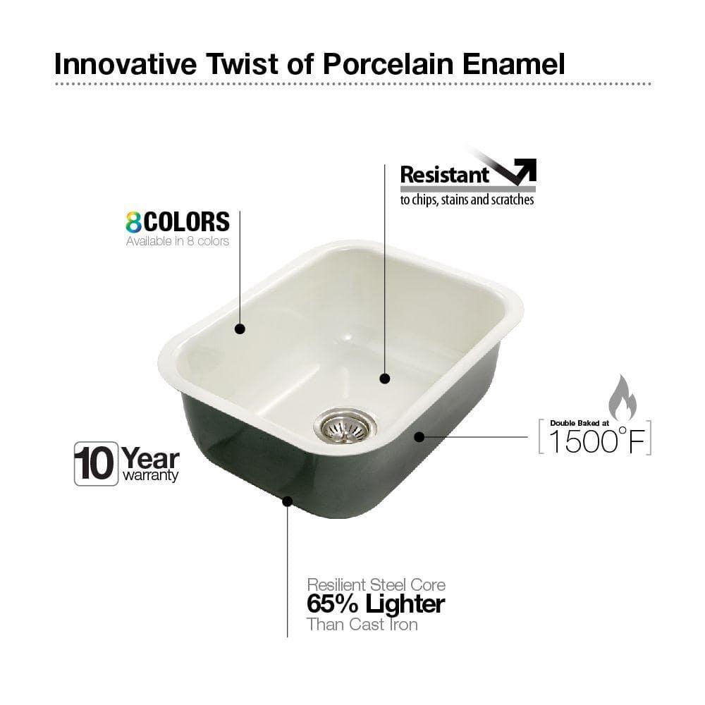 Porcela 22.75'' L Undermount Single Bowl Steel Kitchen Sink