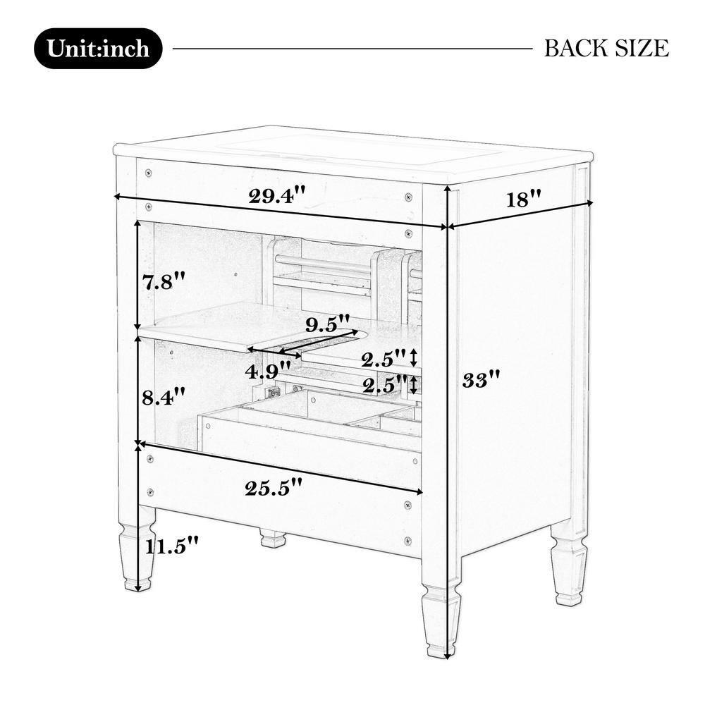 Christopher Knight Home Alison 30" Modern Rubberwood Bathroom Vanity with Ceramic Sink, Shelves and Drawer, Green