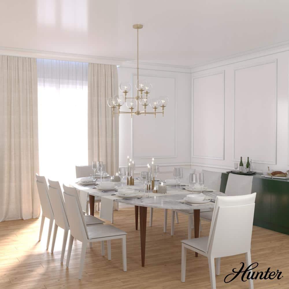 Xidane 9 Light 2-Tier Sputnik Modern Linear Chandelier