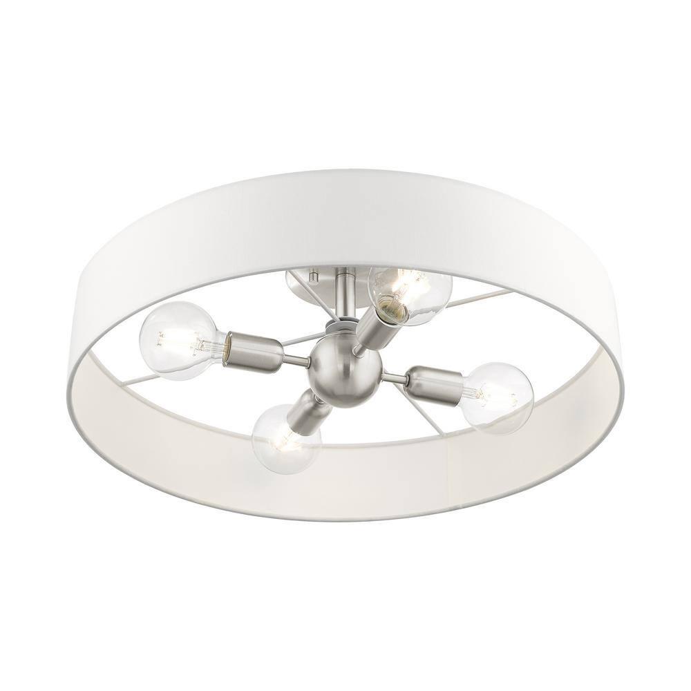 Livex Lighting Venlo 4 - Light Semi-Flush Mount in  Brushed Nickel