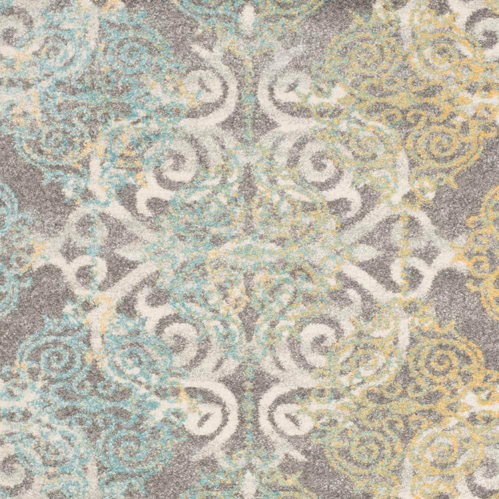 Evoke EVK230 Power Loomed Indoor Area Rug - Grey/Ivory - 5'3"x7'6" - Safavieh