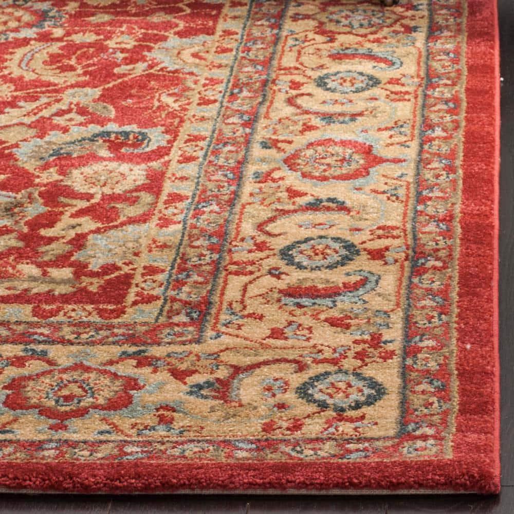 Mahal MAH699 Power Loomed Indoor Area Rug - Red/Natural - 6'7"x9'2" - Safavieh.
