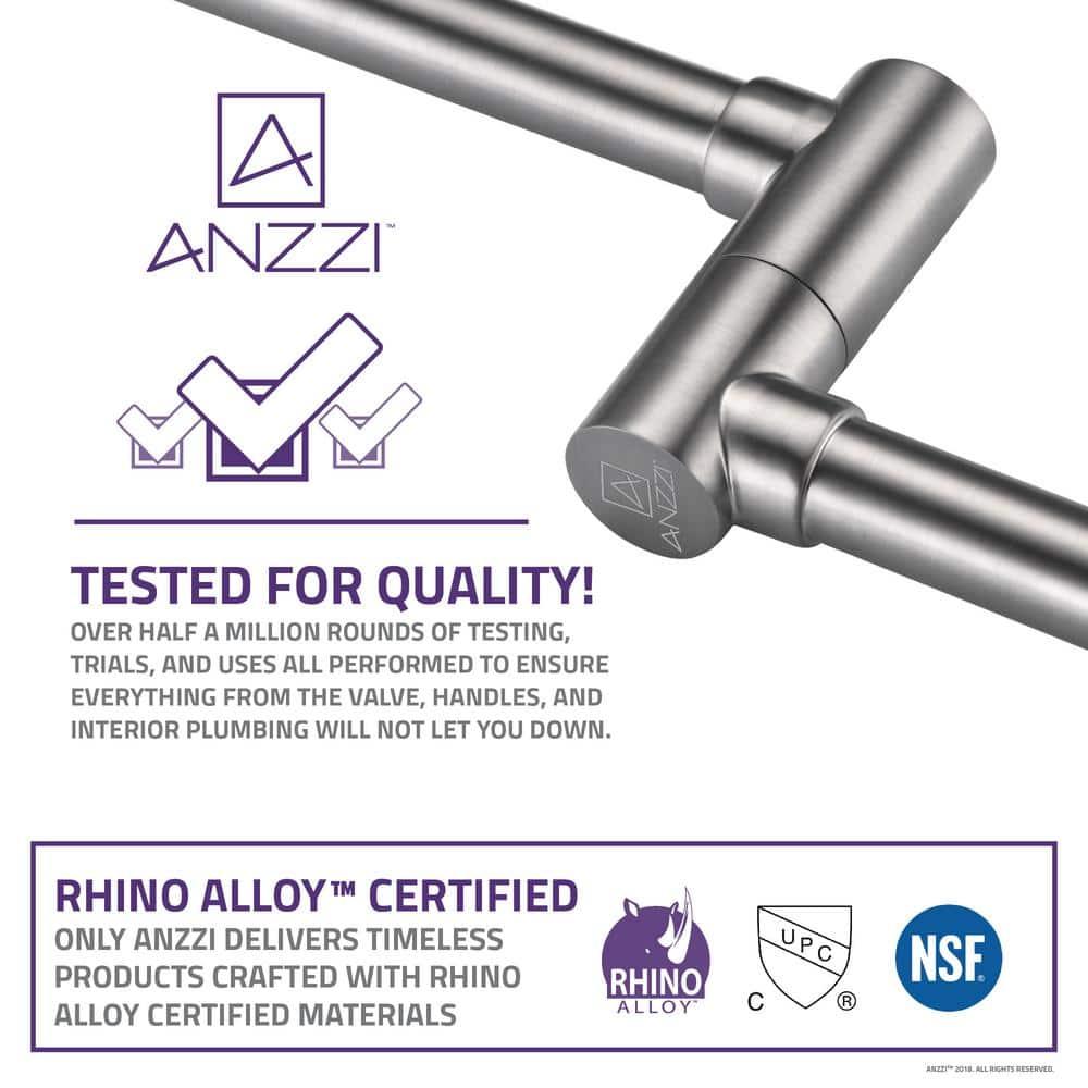 ANZZI ANZZI Braccia Series 24" Wall Mounted Pot Filler With Accessories KF-AZ258BN