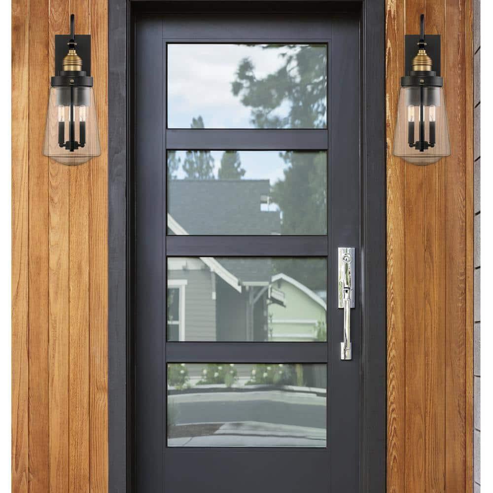 Savoy House Macauley 3 - Light Wall Light in  Vintage Black/Warm Brass