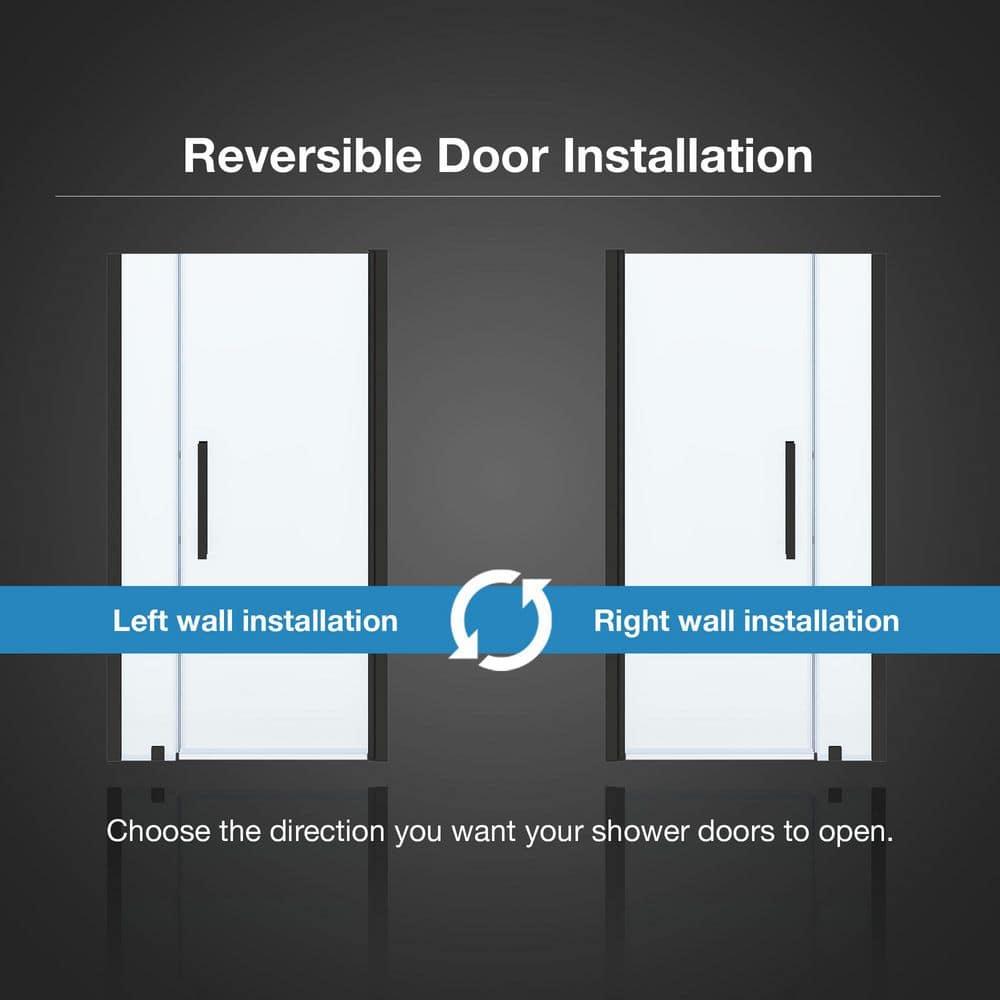OVE Decors Pasadena 39 7/16 To 41 3/8 In. W X 72 In. H Alcove Frameless Pivot Shower Door