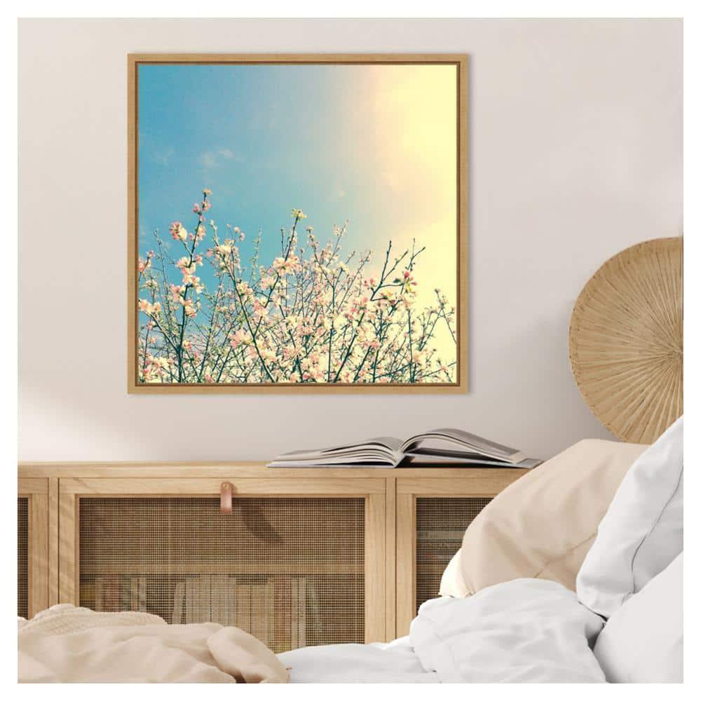 Amanti Art 22"x22" Springing Pink I by Olivia Joy Framed Canvas Wall Art Print