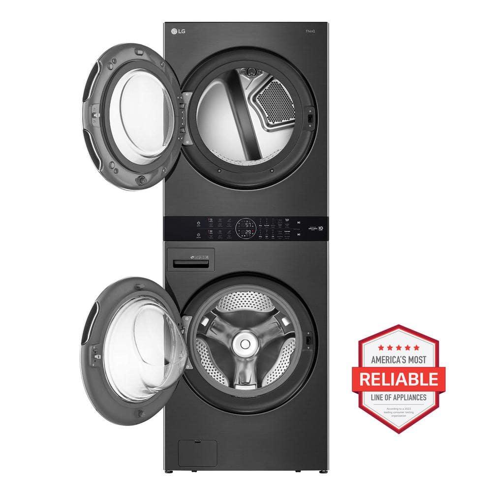 LG Single Unit Front Load WashTower with Center Control 4.5 cu. ft. Washer and 7.4 cu. ft. Gas Dryer