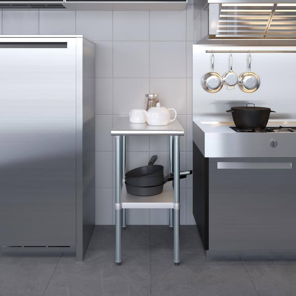 Amgood Stainless Steel Top Workbench