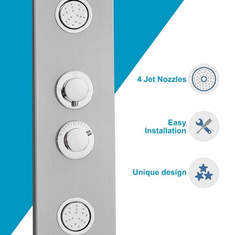 52.36'' Shower Panel with Adjustable Shower Head