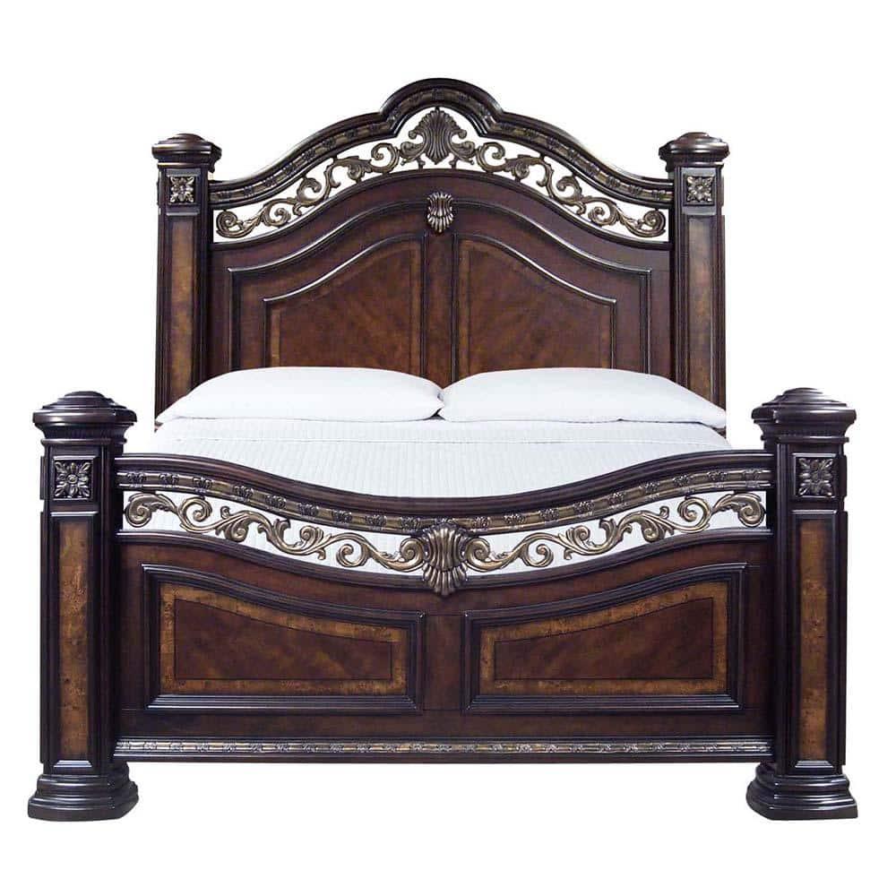 Steve Silver Monte Carlo Rich Cocoa Chocolate Queen Bed Complete