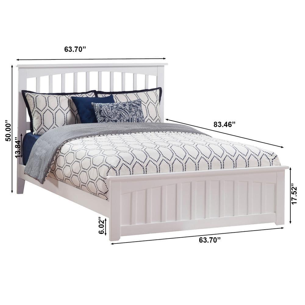 AFI Furnishings Mission Low Profile Solid Wood Platform Bed with Matching Footboard