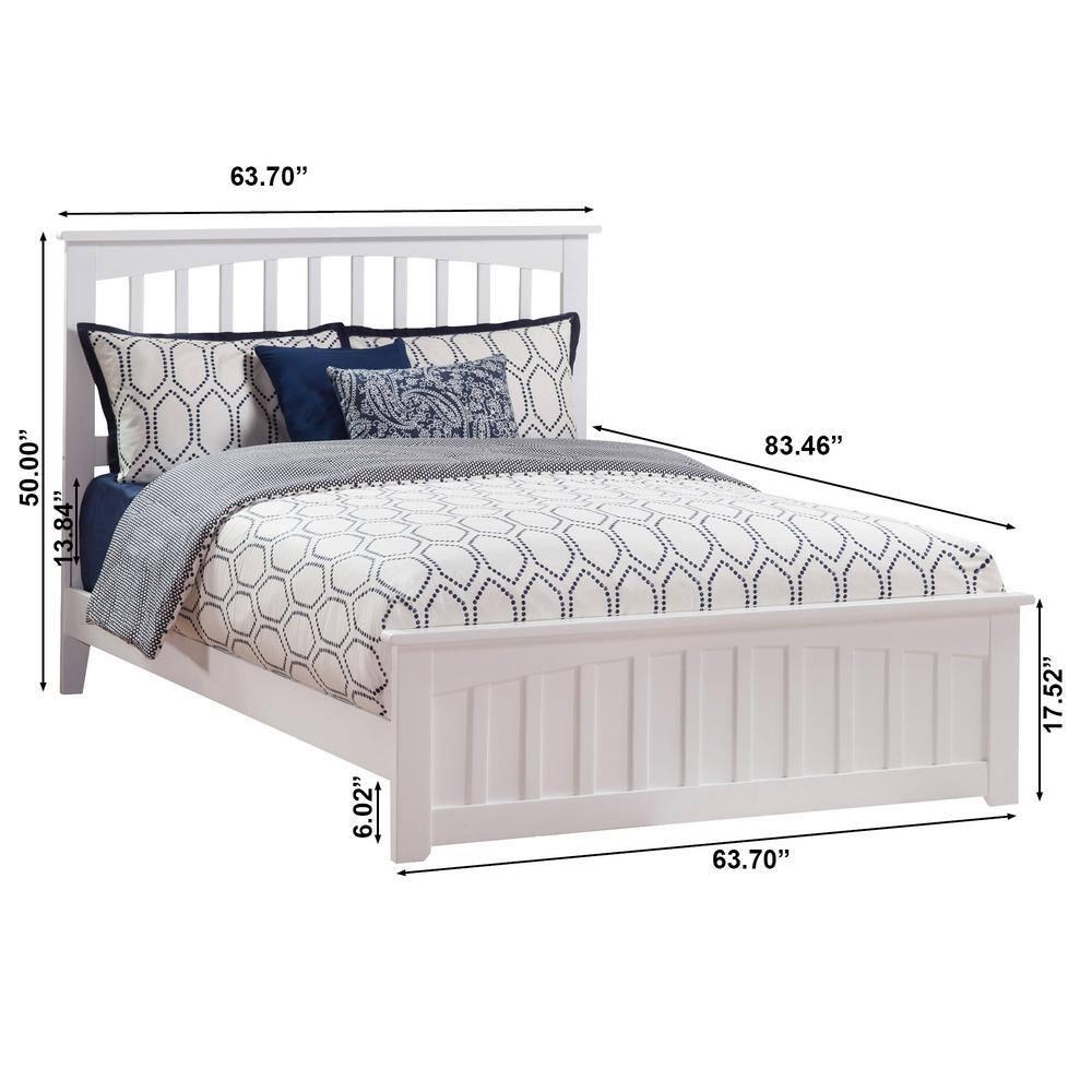 AFI Furnishings Mission Low Profile Solid Wood Platform Bed with Matching Footboard