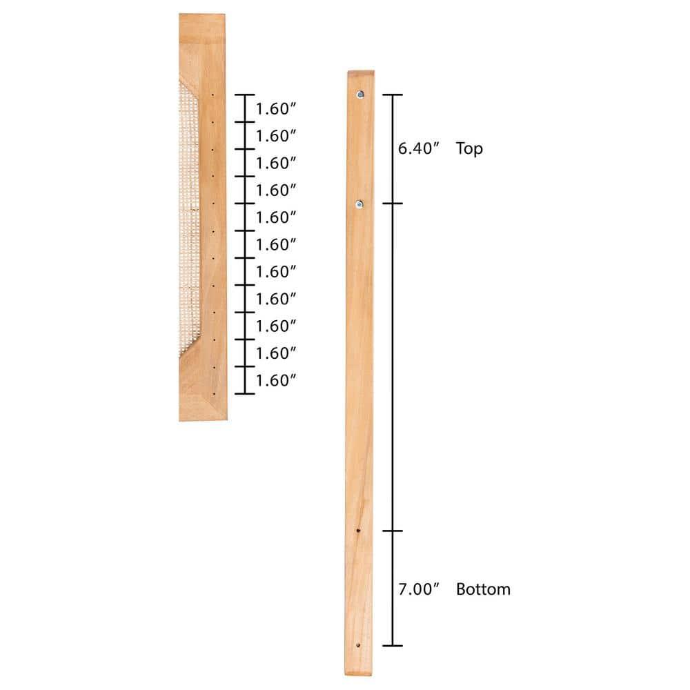 bali & pari Queen Aurelia Bayur Wood and Rattan Headboard: Bohemian Design, Wall or Frame Mount, Adjustable Height