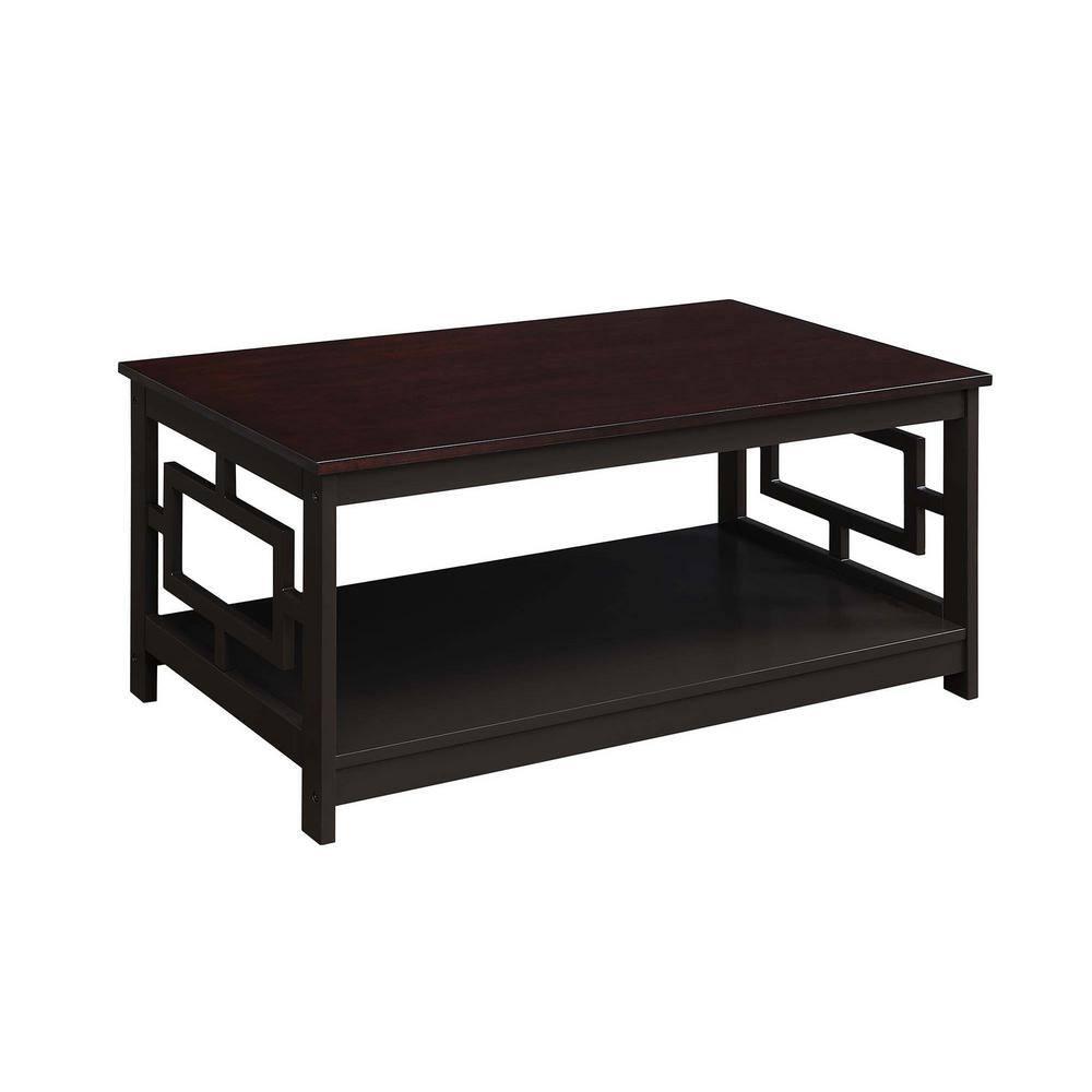 Convenience Concepts Town Square Coffee Table with Shelf, Espresso