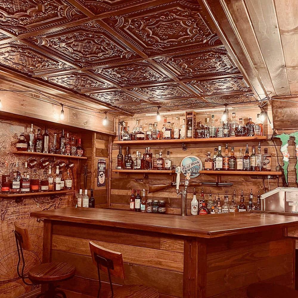 FromPlainToBeautifulInHours Elizabethan Shield 2 Ft. X 2 Ft. Drop-In Or Glue-Up PVC Ceiling Tile (Set of 25)