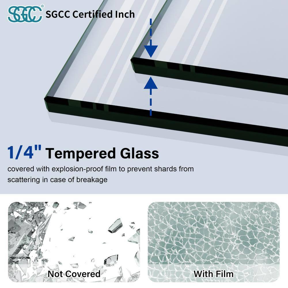 36 in. W x 72 in. H Neo Angle Pivot Semi Frameless Corner Shower Enclosure