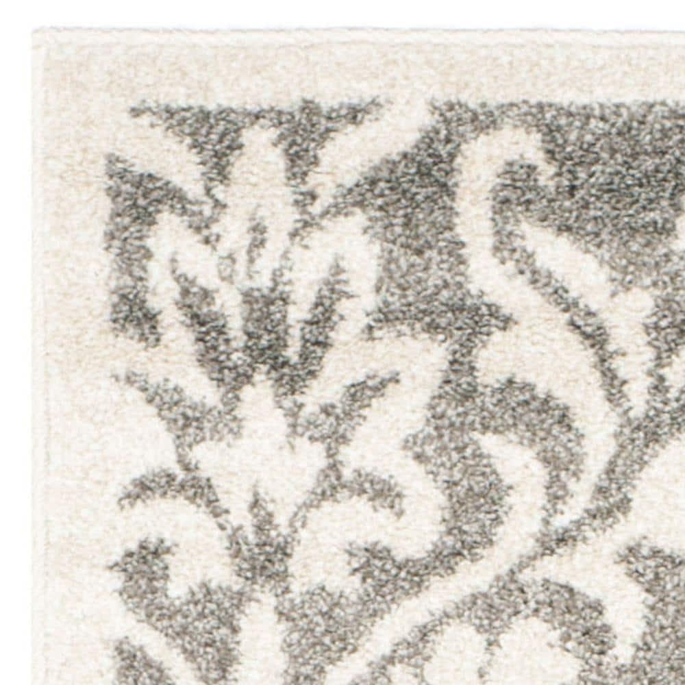 Amherst AMT424 Power Loomed Indoor Runner Rug - Dark Grey/Beige - 2'3"x9' - Safavieh