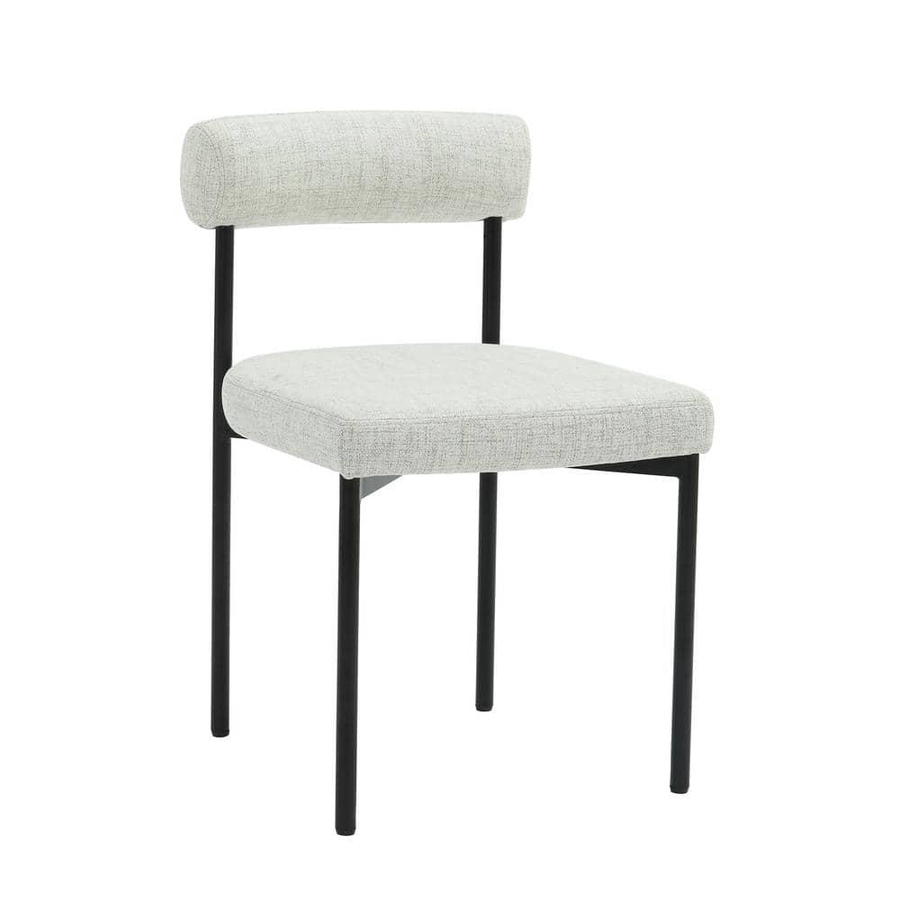 4-Piece Upholstered Metal Stool