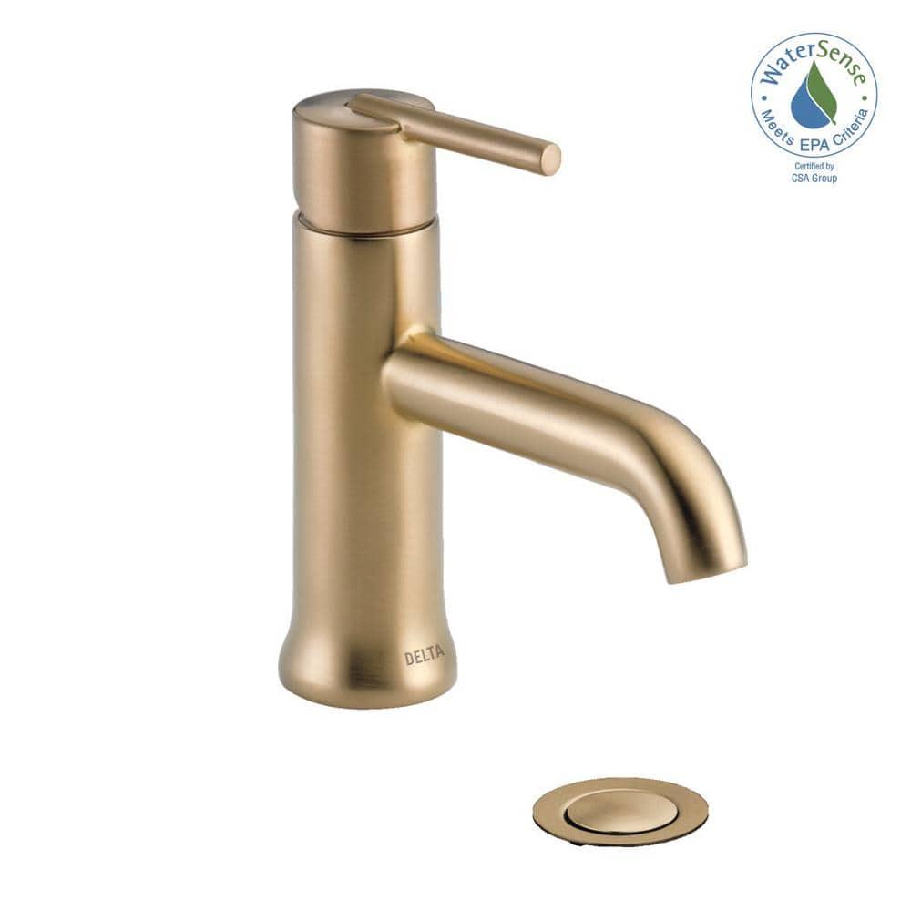 Trinsic Single Hole Bathroom Faucet with Drain Assembly, Single Handle Bathroom Sink Faucet