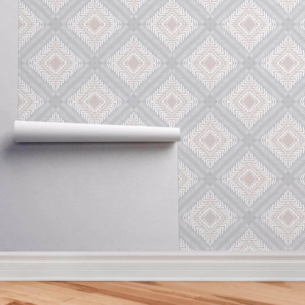 Main Street 20.5 in x 16 ft Tribal Squares Peel and Stick Wallpaper Roll Self-Adhesive Wallpaper Roll for Accent Wall, Home and Furniture Refresh, DIY and More (Covers 28.18 sq. ft)