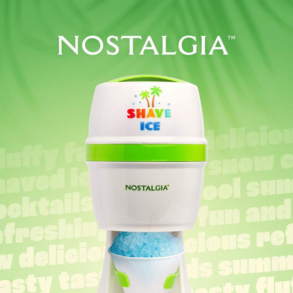 Nostalgia Nostalgia Electric Hawaiian Shave Ice & Snow Cone Maker, Includes Reusable Cup And Two Ice Molds, Stainless Steel Blades