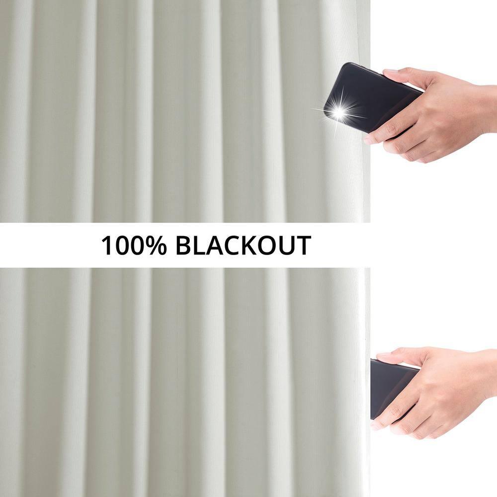 Exclusive Fabrics  Performance Linen Hotel Blackout Curtain (1 Panel) 50 X 84 - Off White