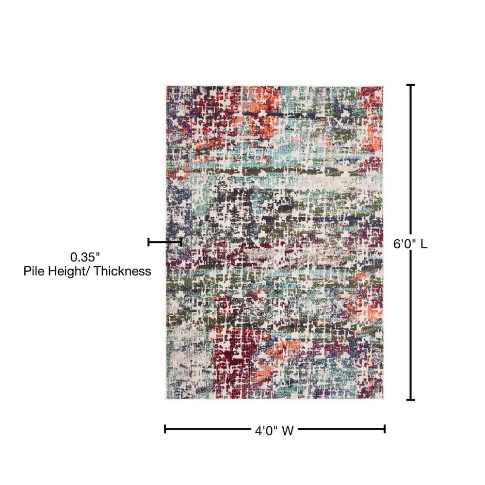Madison MAD469 Power Loomed Indoor Area Rug - Blue/Green - 4'x6' - Safavieh