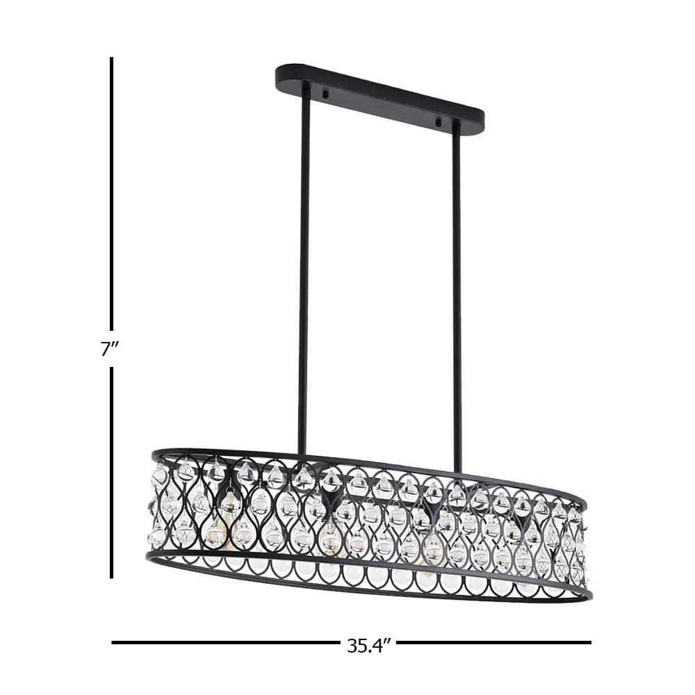 Giolou 4-Light Gold Chandelier With Crystal Accent Shade