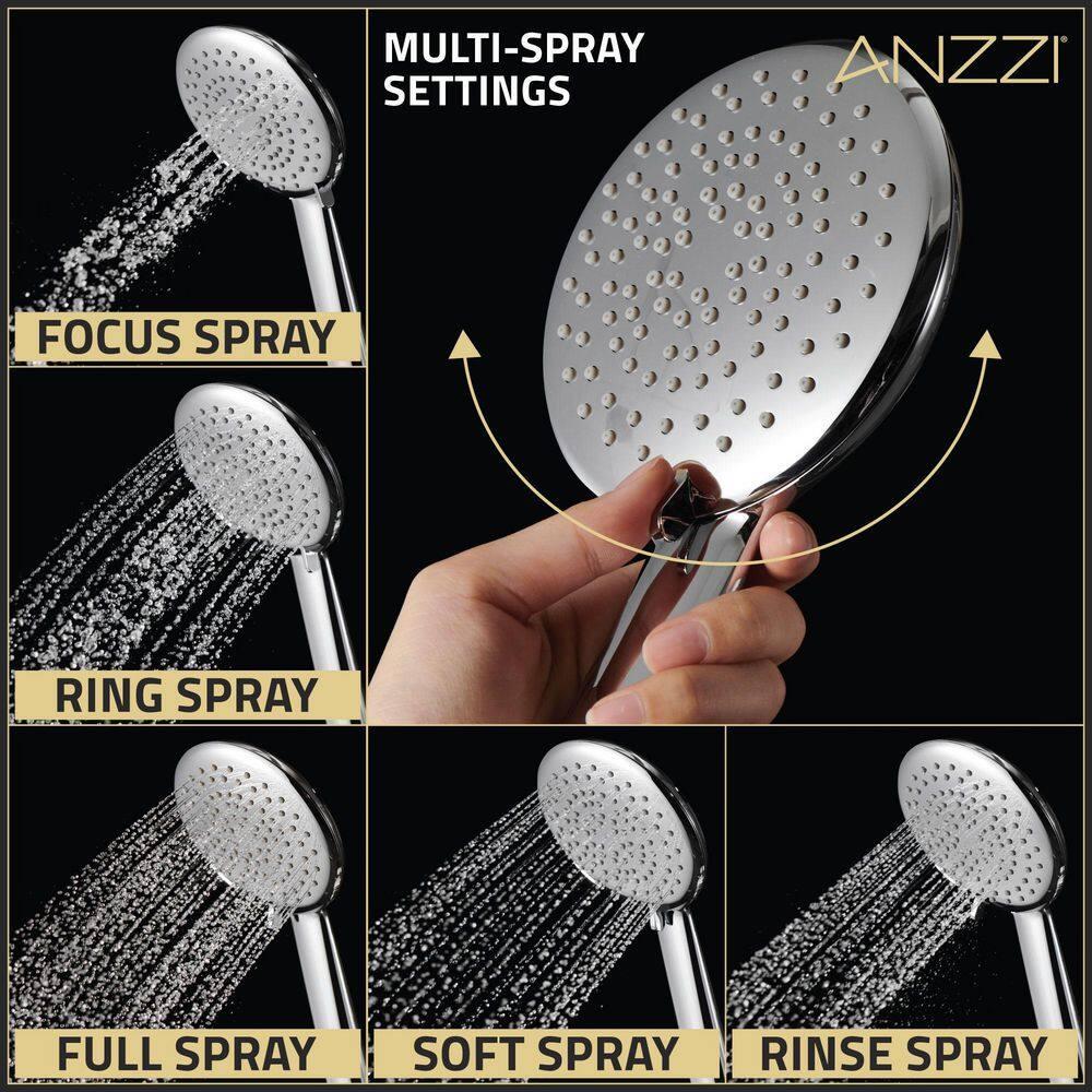 Heavy Rainfall Stainless Steel Shower Bar with Hand Sprayer