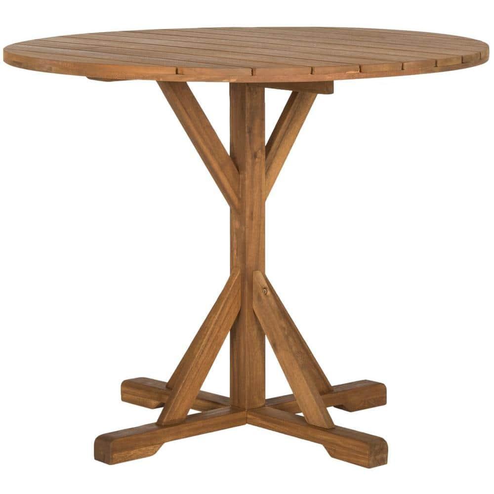 Arcata Round Table - Indoor/Outdoor - PAT6735 - Natural - Safavieh