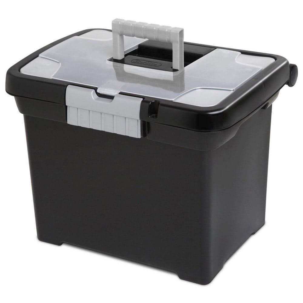 Sterilite Portable Lockable File Plastic Box Set (Set of 8)