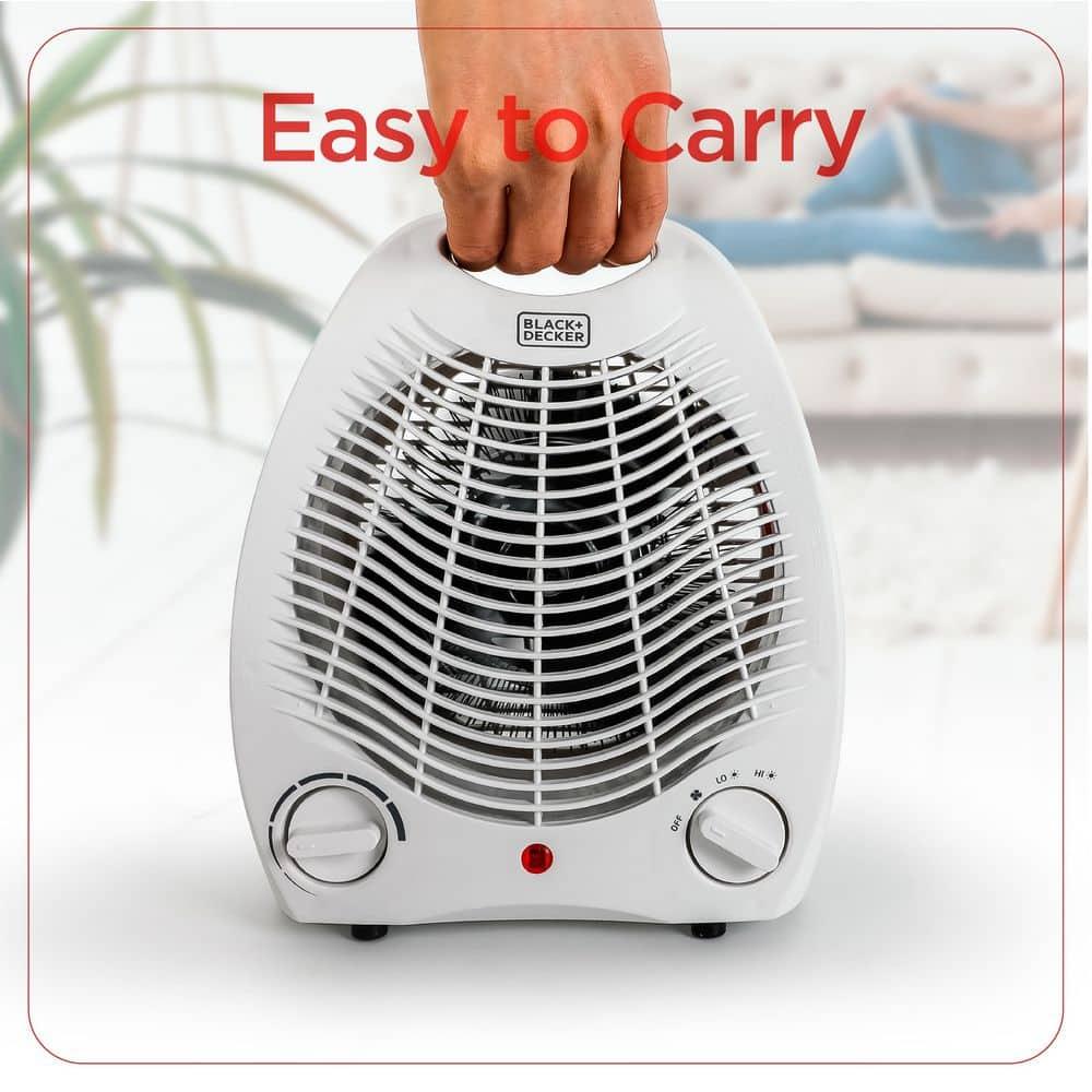 BLACK+DECKER Personal Desktop 1,500 Watt Electric Fan Compact Heater