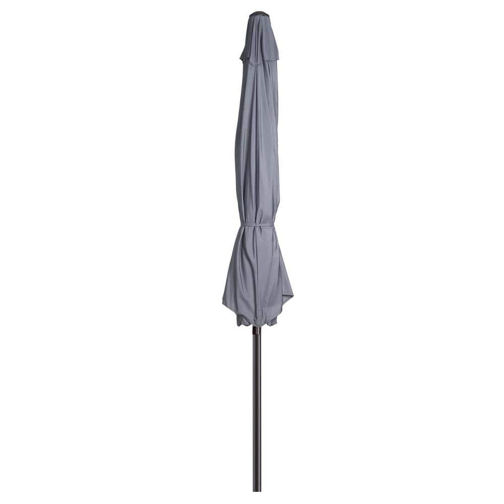 Villacera 9FT Outdoor Patio Umbrella Shade with Auto Tilt, Gray