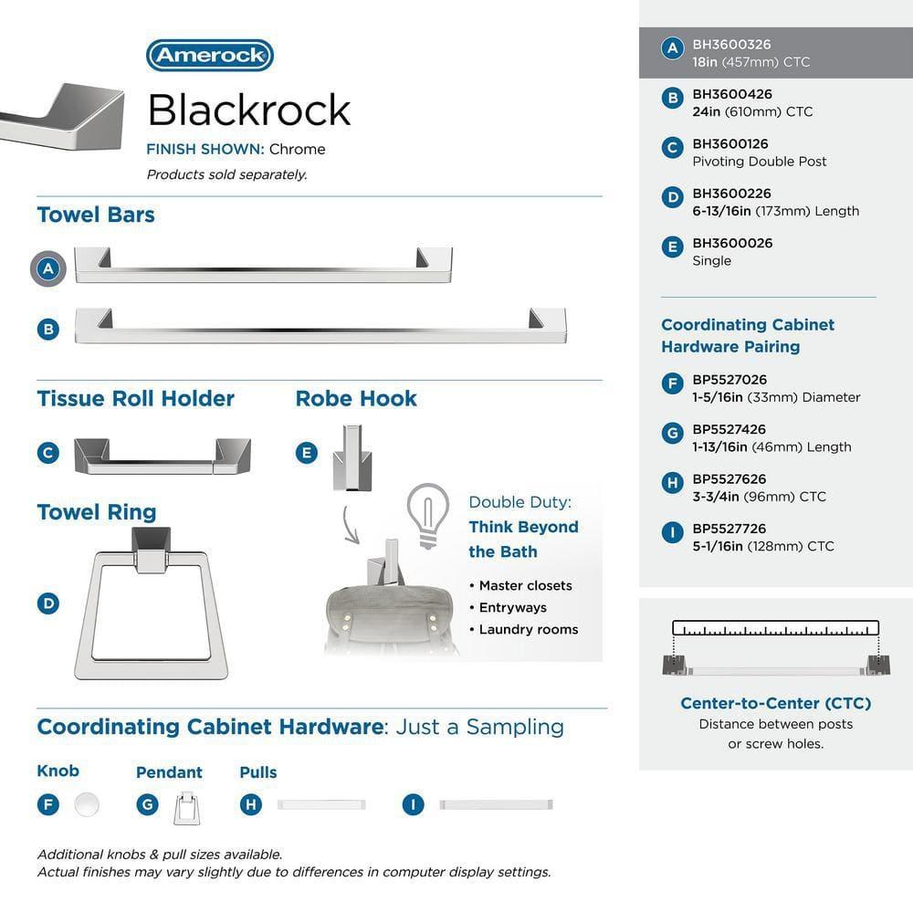 Blackrock 19.87" Wall Mounted Towel Bar