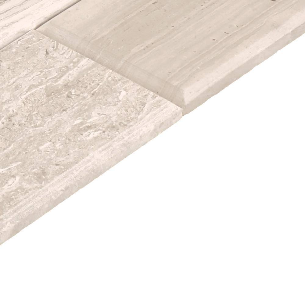 Daltile Simply Stick Mosaix 4'' W x 2'' L Natural Stone Peel and Stick Mosaic Tile