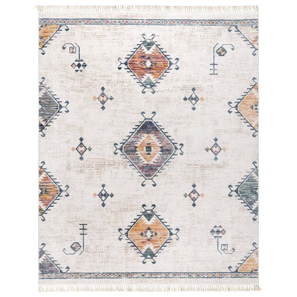 SAFAVIEH Morocco Collection MRC954A Ivory / Multi Rug