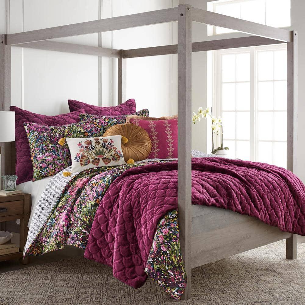 Ellora Velvet Full/Queen Quilt Purple - Birch Hill by Levtex Home