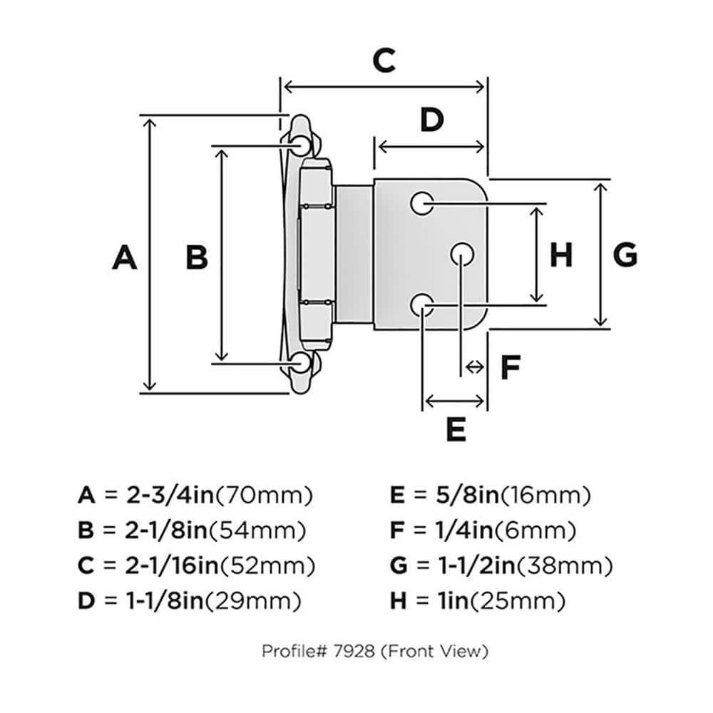 Face Mount Overley Hinge
