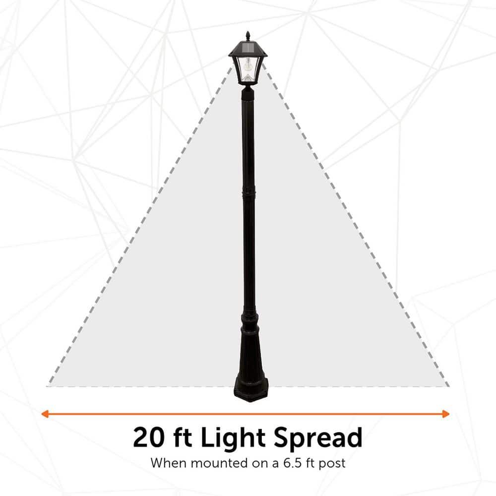 Baytown Ii Bulb Solar Light - Warm White LEDs- Wall/pier/ 3 Inch Fitter Mounts